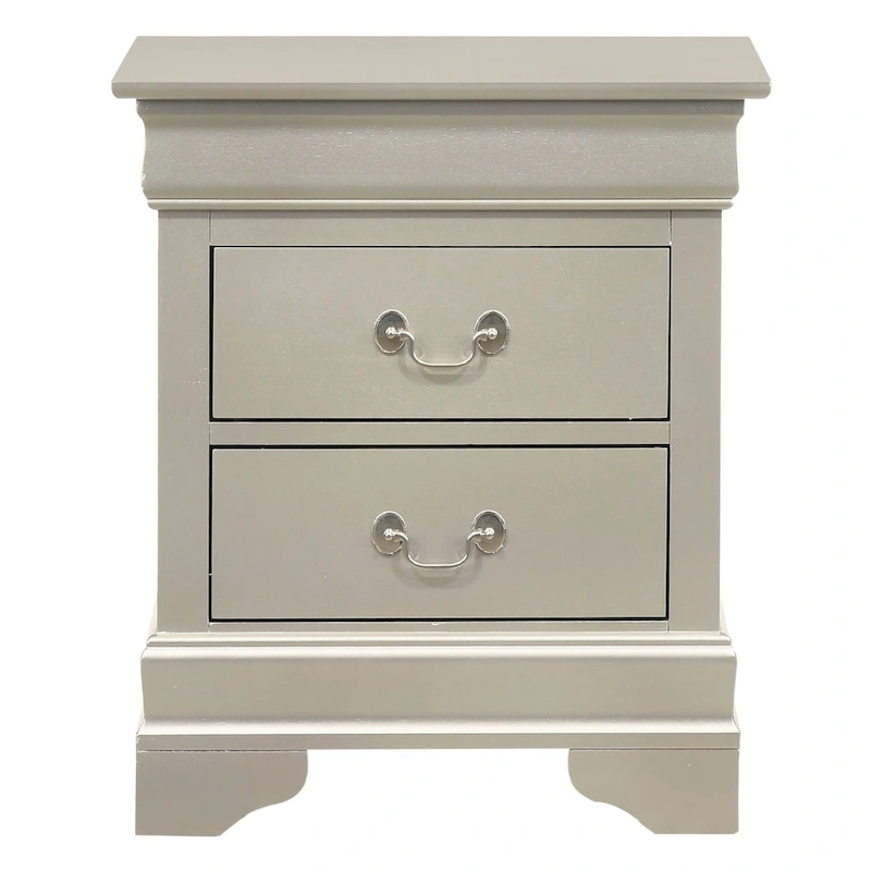 Louis Phillipe Traditional 2-drawer Wood Nightstand