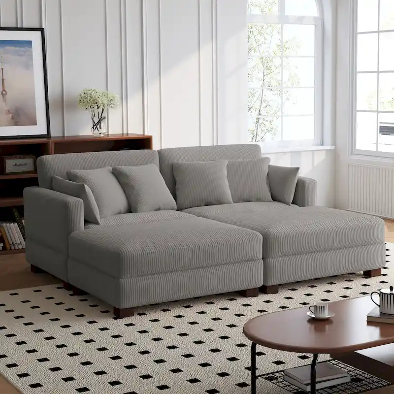 88 Convertible Larger Couch Modular Sectional Sofa Set