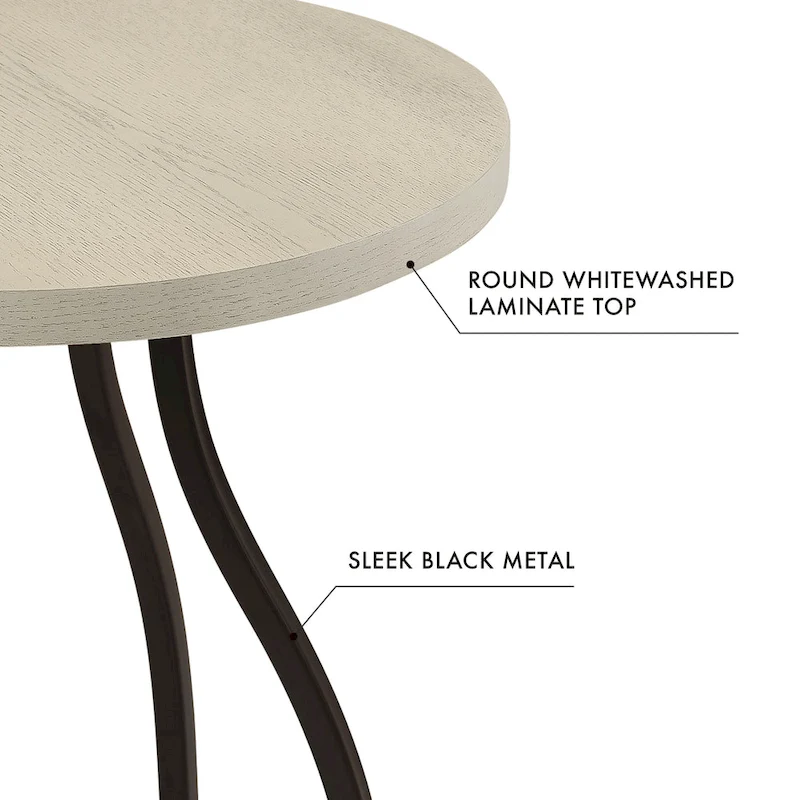 HomePop Lindsay Metal Base Accent Table