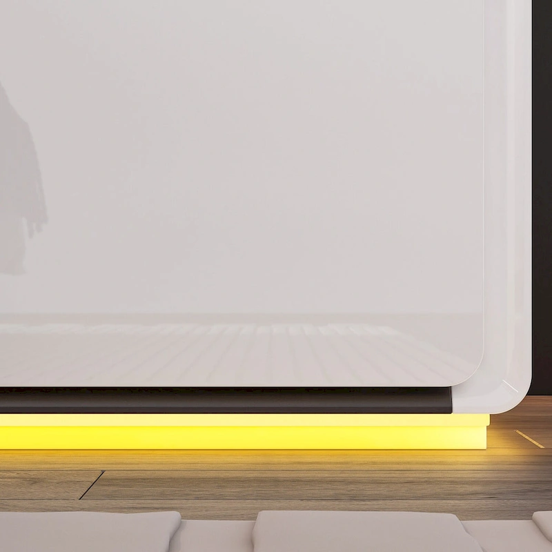 LED Nightstand White Modern Nightstand LED Night Stand Bedside Table