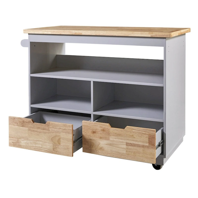 Two-sided Kitchen island Cart on Wheels by