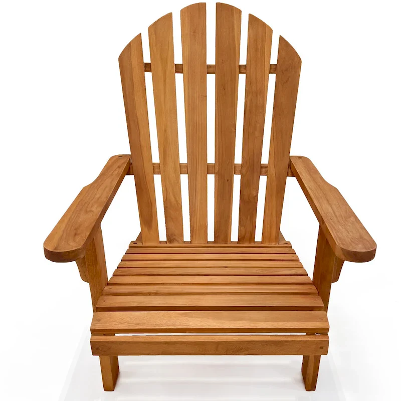 LuXeo Bali Teak Adirondack Chair - 28.5 (W)x33.5 (D)x37 (H)