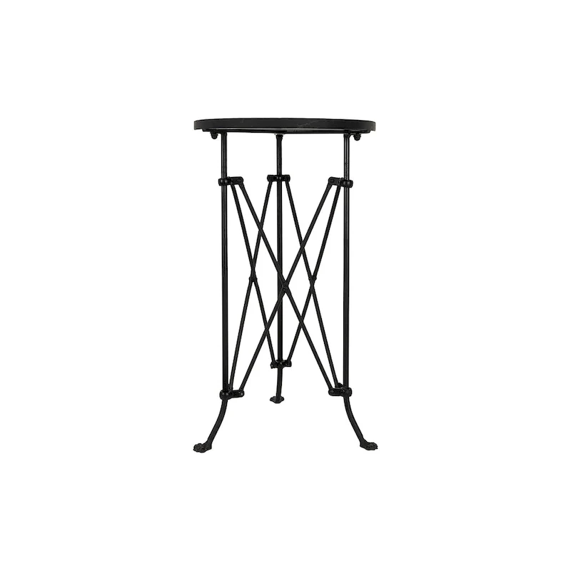 Round Metal Side Table with Claw Feet