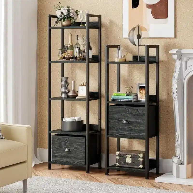5 Tier Bookshelf with Drawer