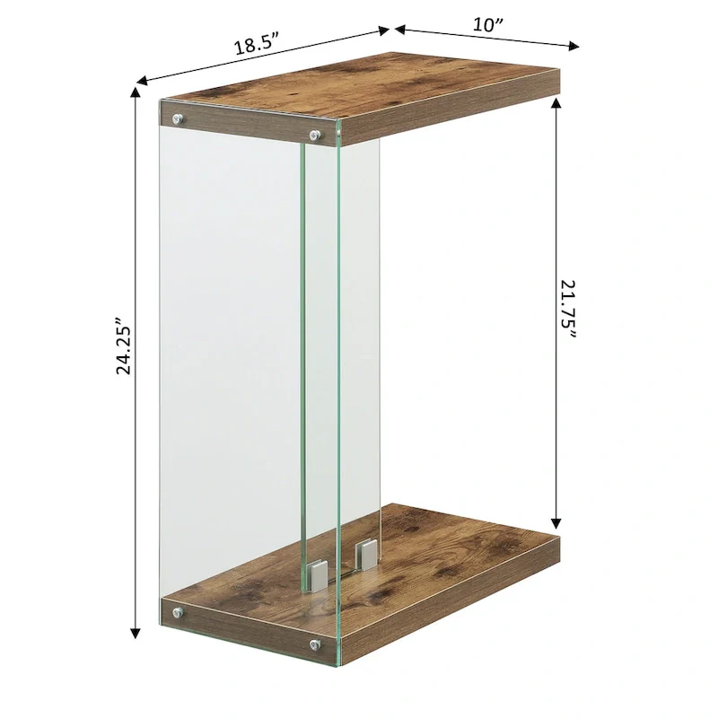 Convenience Concepts SoHo Glass C End Table