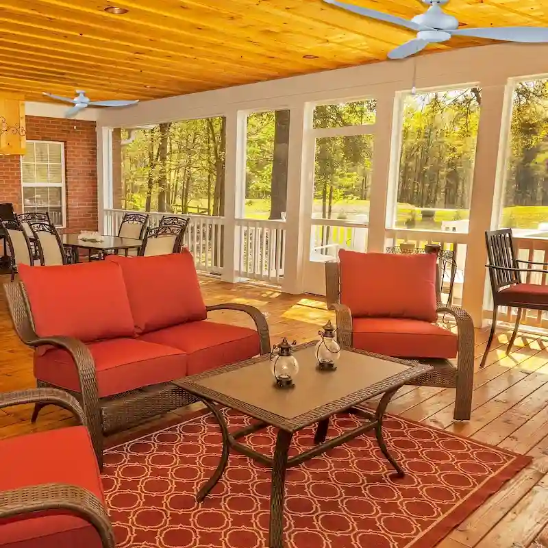 Bosque 3-Blade Brushed Pewter 52  Sweep Wet Located Fan with Brushed Pewter Blades - 10x15x9