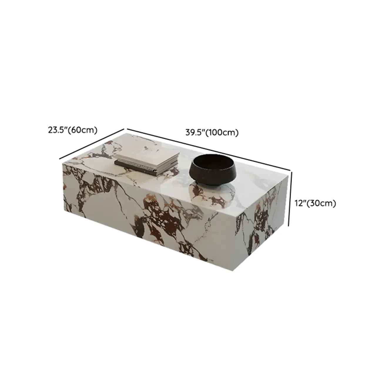 Modern Wooden  Coffee Table Set with Square Design