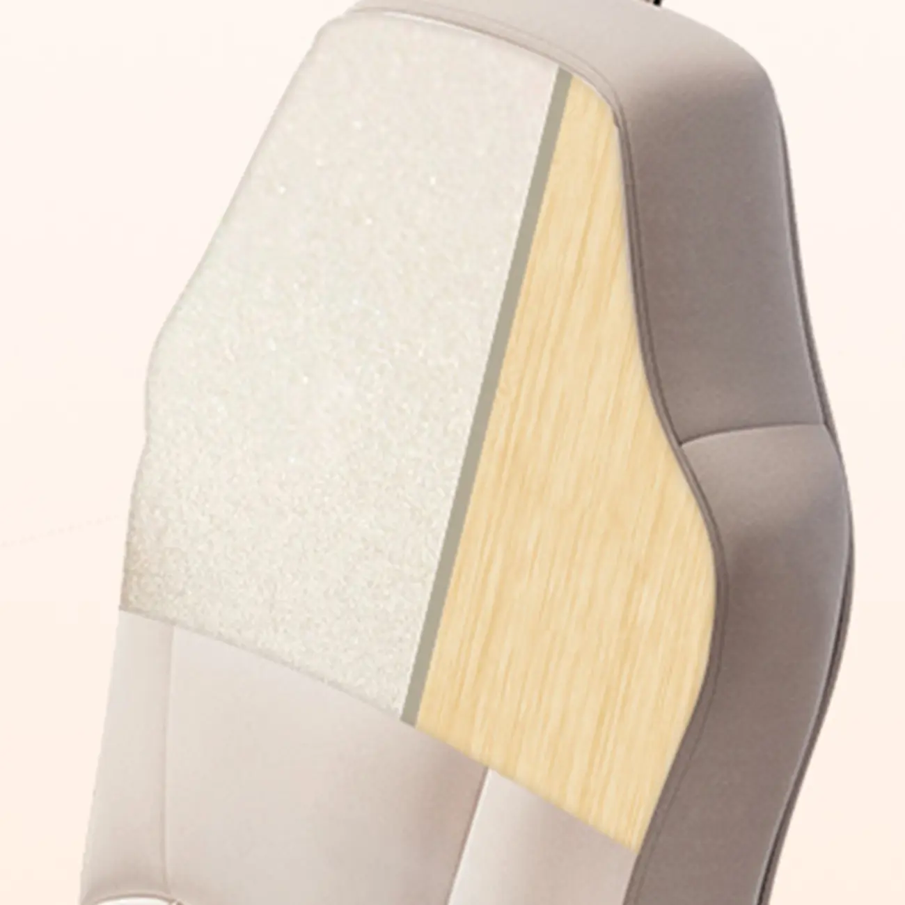 Modern Grey White Leather Adjustable Swivel Office Chair