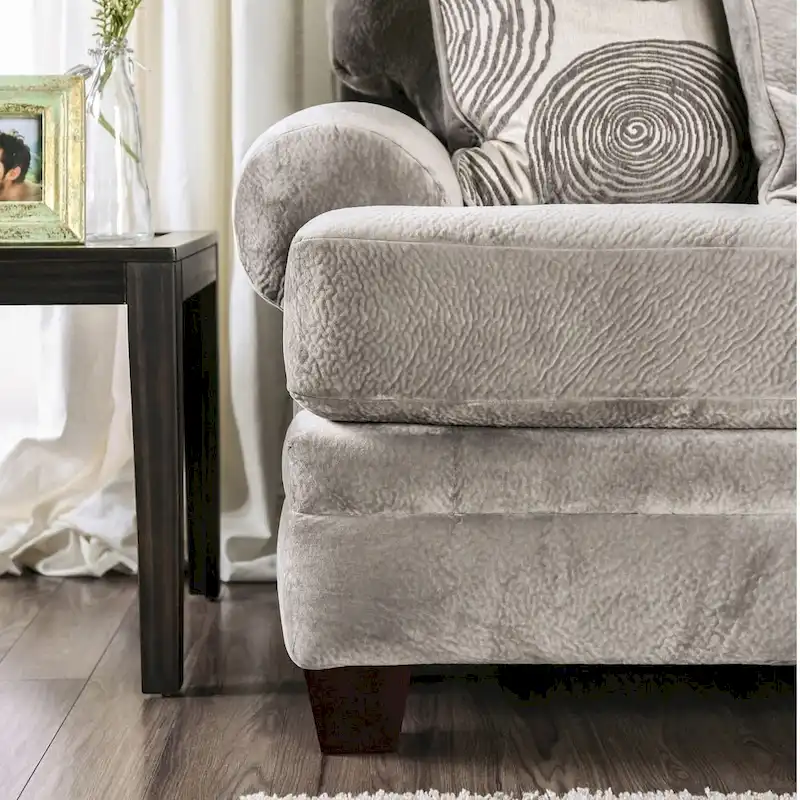 Jeta Transitional Microfiber Padded 2-Piece Living Room Set by Furniture of America