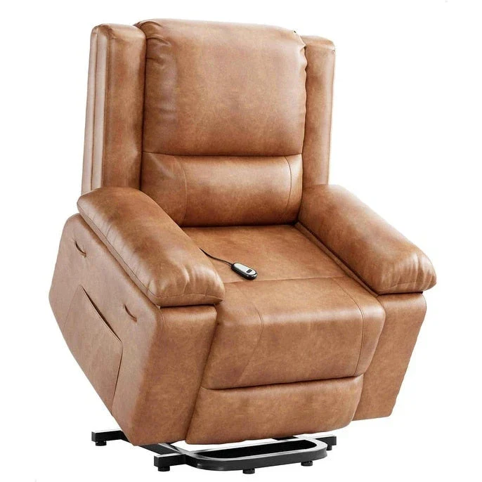 Leather Power Lift Recliner with Heat & Massage
