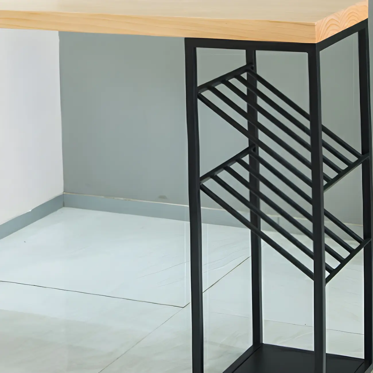 Modern Natural Pine Wood Wine Rack Bar Tables