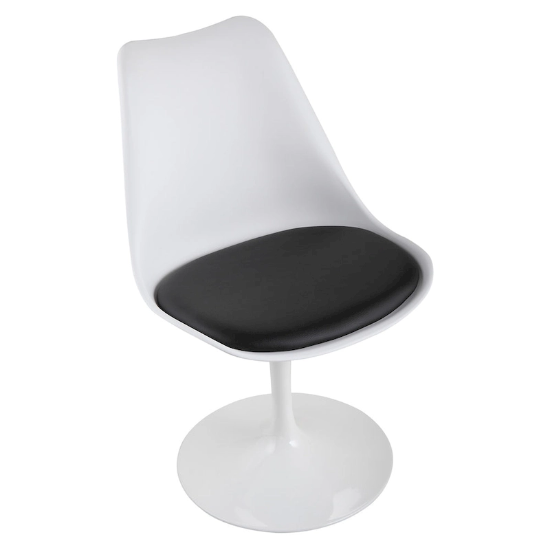 Swivel Tulip Side Chair,Dining Chair with Cushioned Seat and Curved Backrest