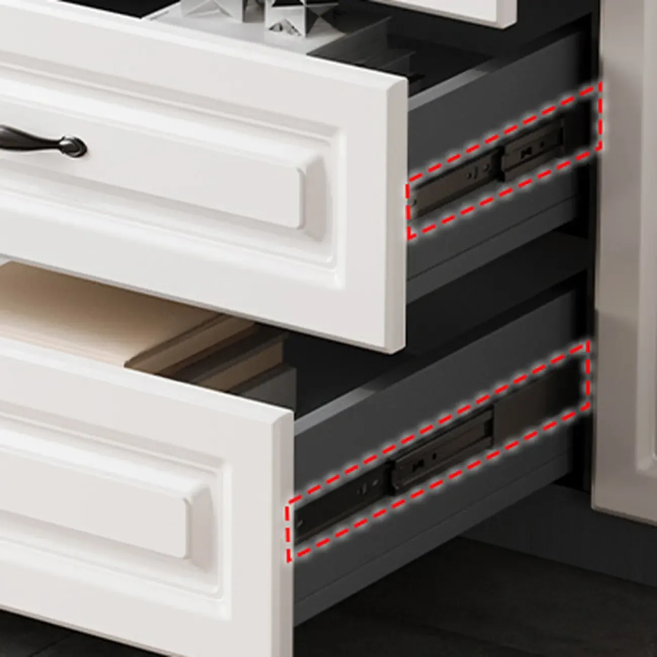 Modern Long Wood TV Stand with Cabinets