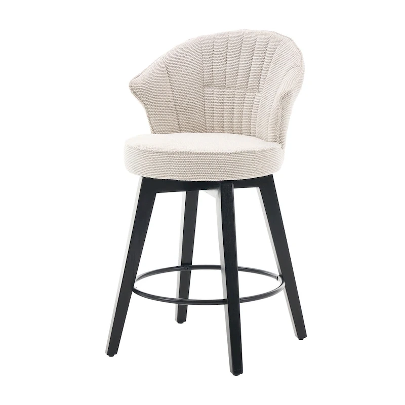 Wing Back Swivel Bar Stools Set of 2 - 25