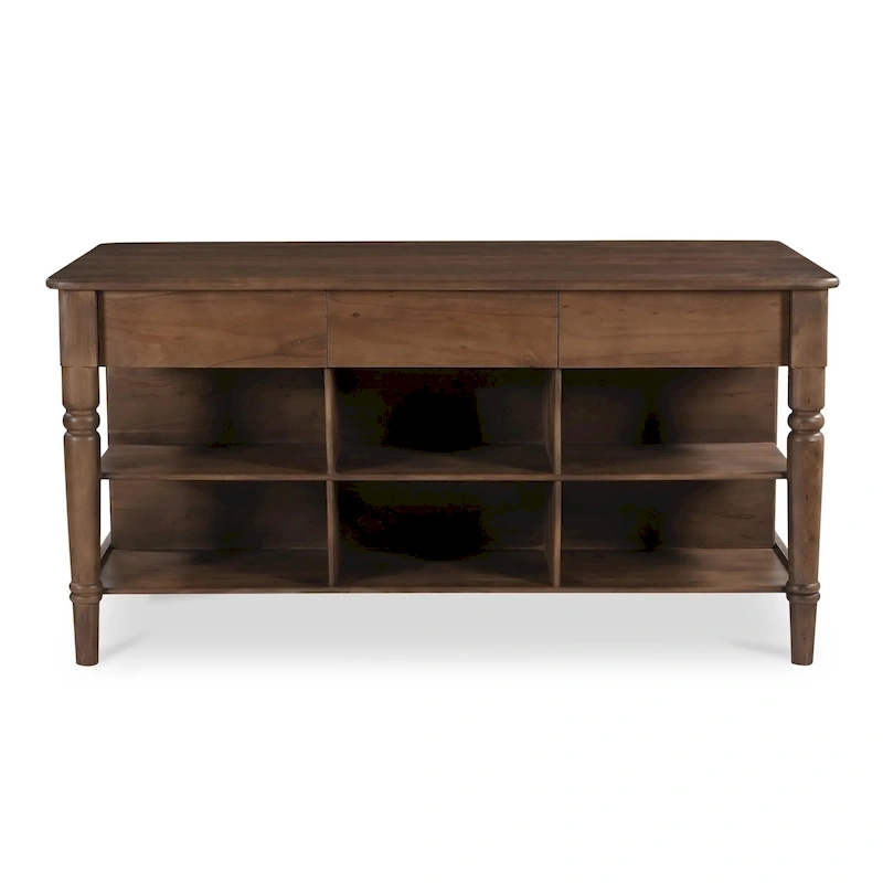 NADAAL STUDIOS Cove, Wooden Kitchen Island with Storage - 72W x40.5D x36.5H