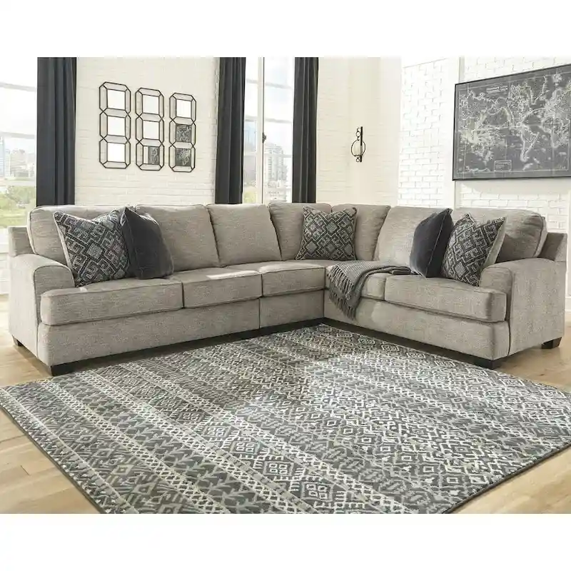 Bovarian 3-Piece Contemporary Stone Sectional