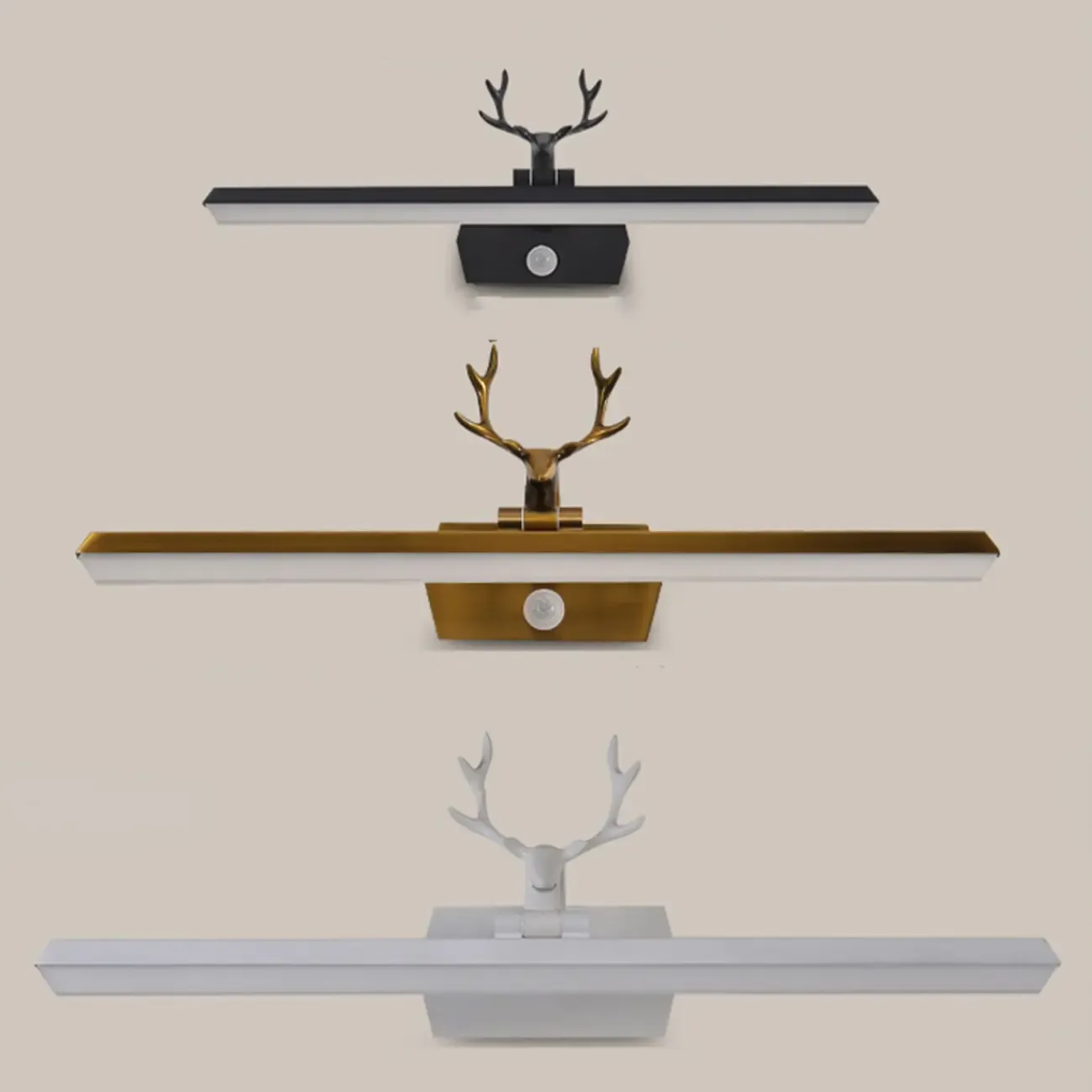 Black LED Wall-Mounted Vanity Lights with Sleek Design