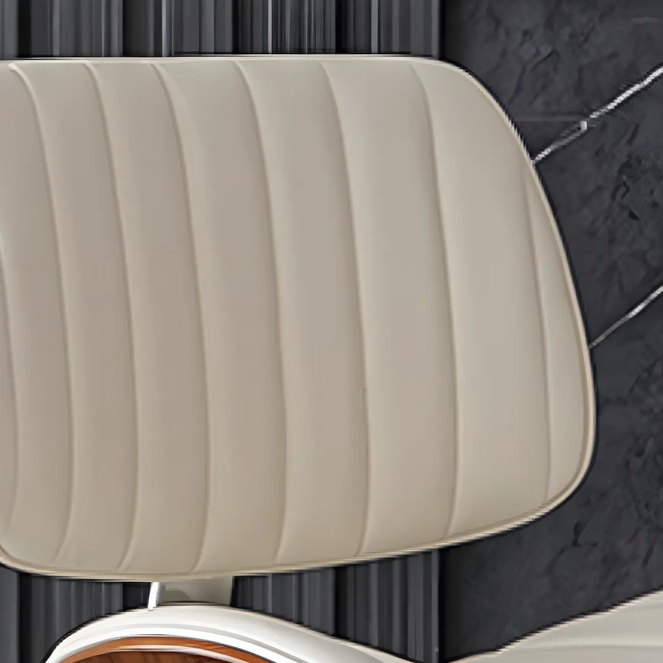 Adjustable Height Bucket Swivel Leather Bar Stool with Back