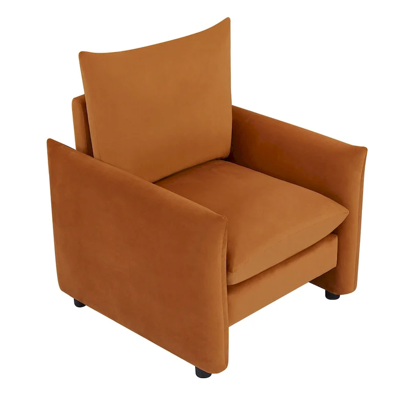 33-inch Modern Low-Profile Armchair with Plush Cushioning