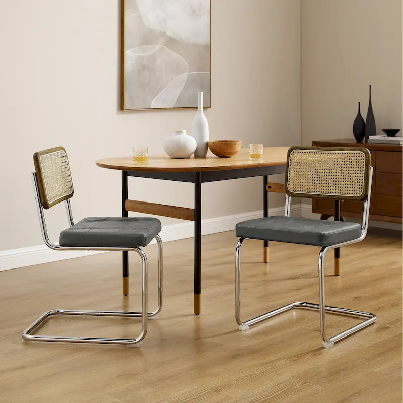 Art Leon Modern Upholstered Dining Chairs (Set of 2)