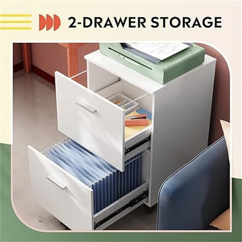 2 Drawer File Cabinet - 15.6 D x 16.2 W x 26.4 H