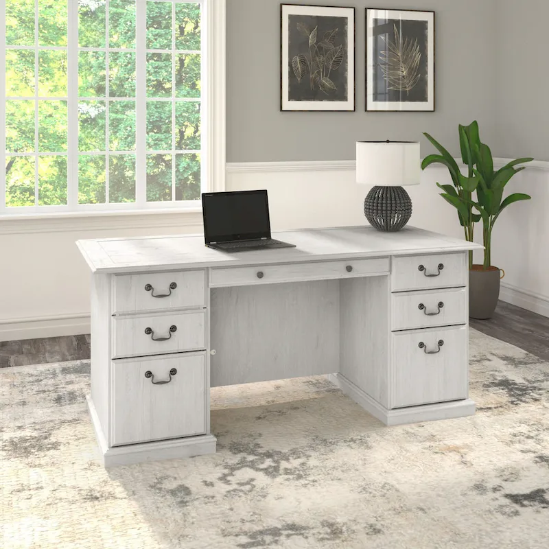 Saratoga Executive Desk with Drawers and Storage