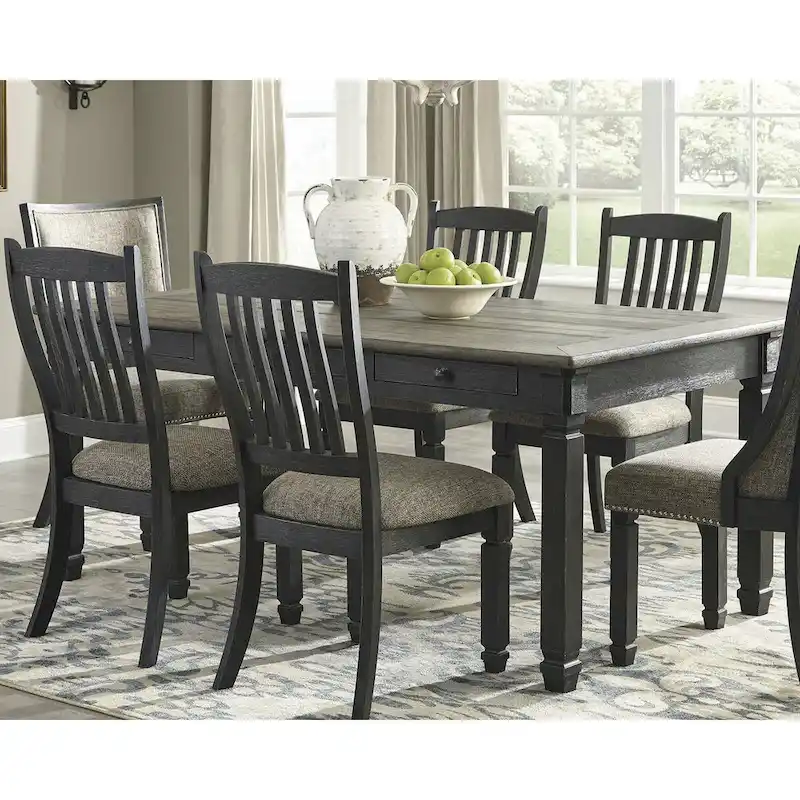 Signature Design by Ashley Tyler Creek Black / Grayish Brown 6-Piece Dining Package