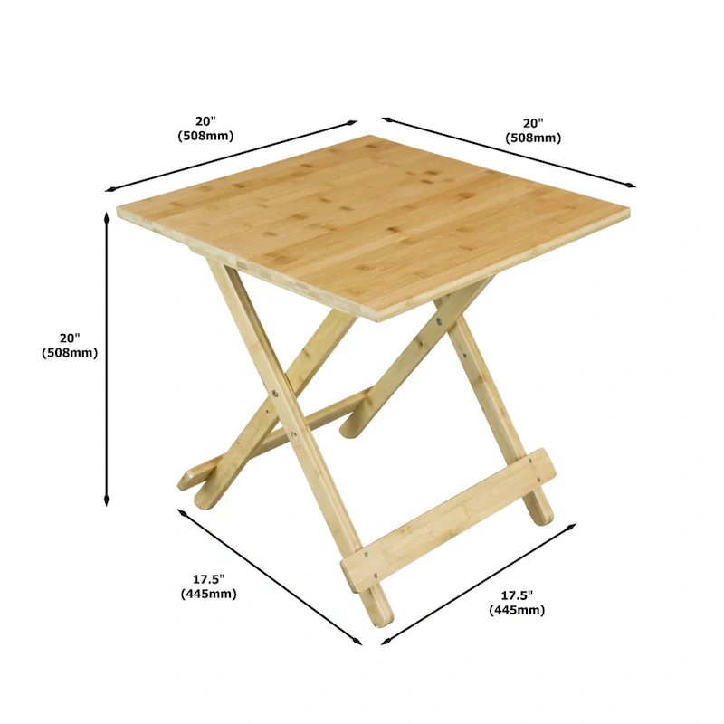 Solid Bamboo Folding Table