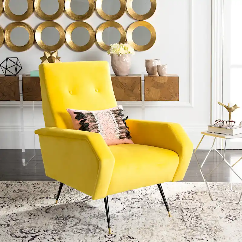 SAFAVIEH Senja Mid-Century Modern Retro Club Chair - 27.5  x 34.8  x 37  - 28Wx35Dx37H