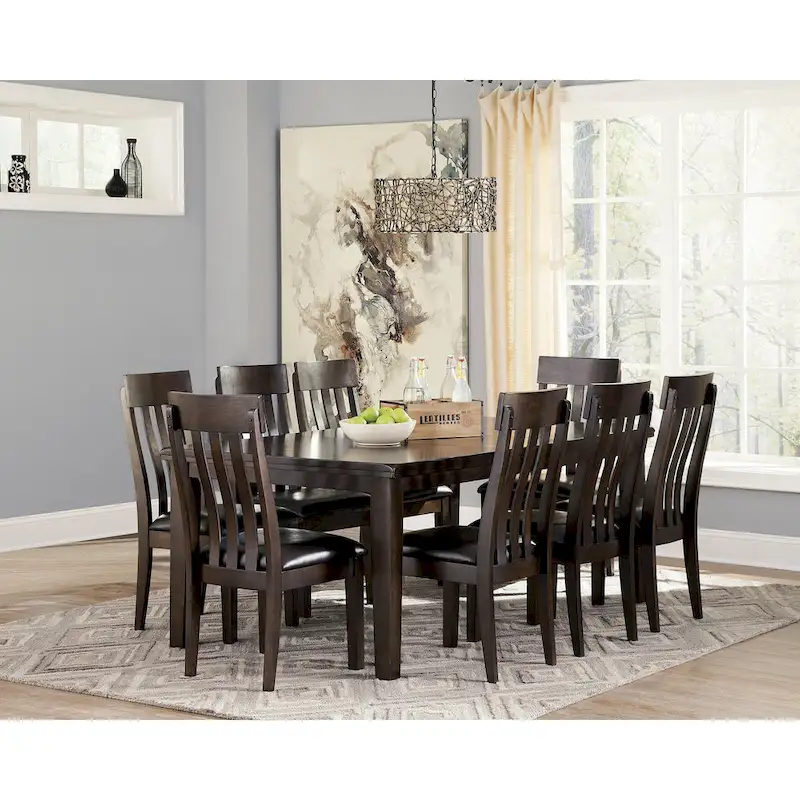 Dark Brown 9-Piece Dining Package