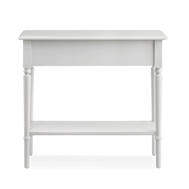 Black/Brown/Multi Narrow Hall Console Table with Drawer and Shelf
