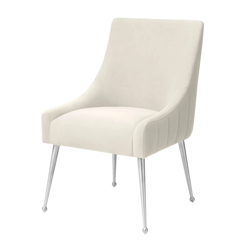 Irina Dining Chair Velvet Side Chair with Stainless Steel Leg