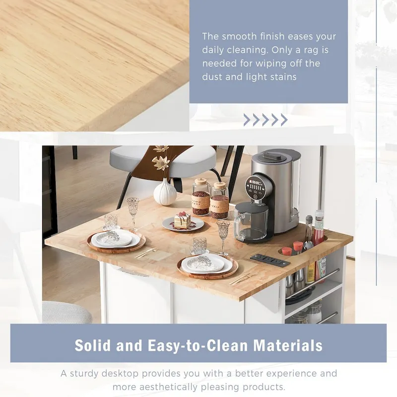 Kitchen Island with Power Outlet