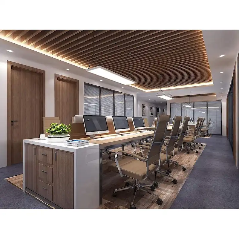 Modern High Back Office Chair Ribbed PU Leather Swivel Tilt Conference Room Computer Desk Cushion Seat Boss