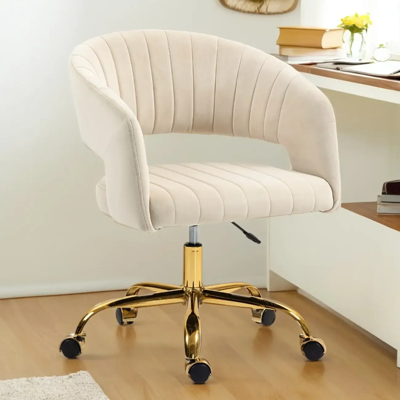 Modern Minimalist Fabric Ergonomic Swivel Office Chair