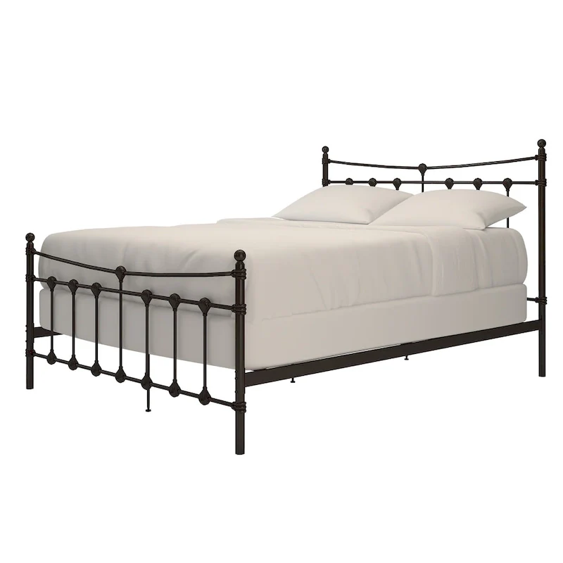 Xander Dark Brown Steel Bed by iNSPIRE Q Classic
