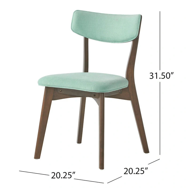 Mid-Century 5-Piece Wood Rectangle Dining Set with Chairs