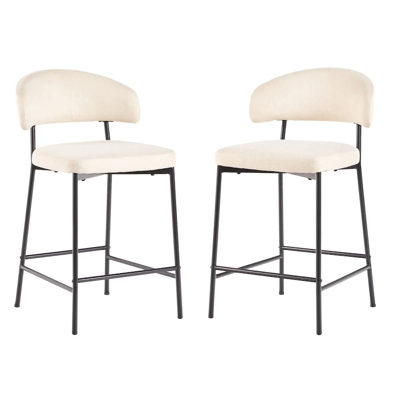 Middlebrook Designs Curved Back Counter Stool (Set of 2)