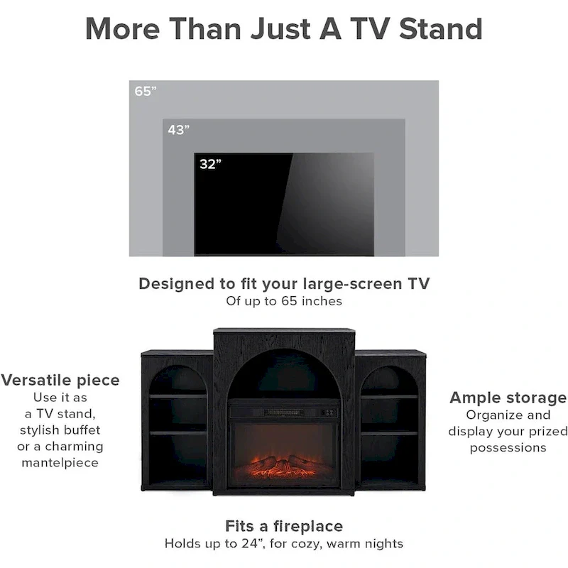 Blake Electric Fireplace Mantel TV Stand