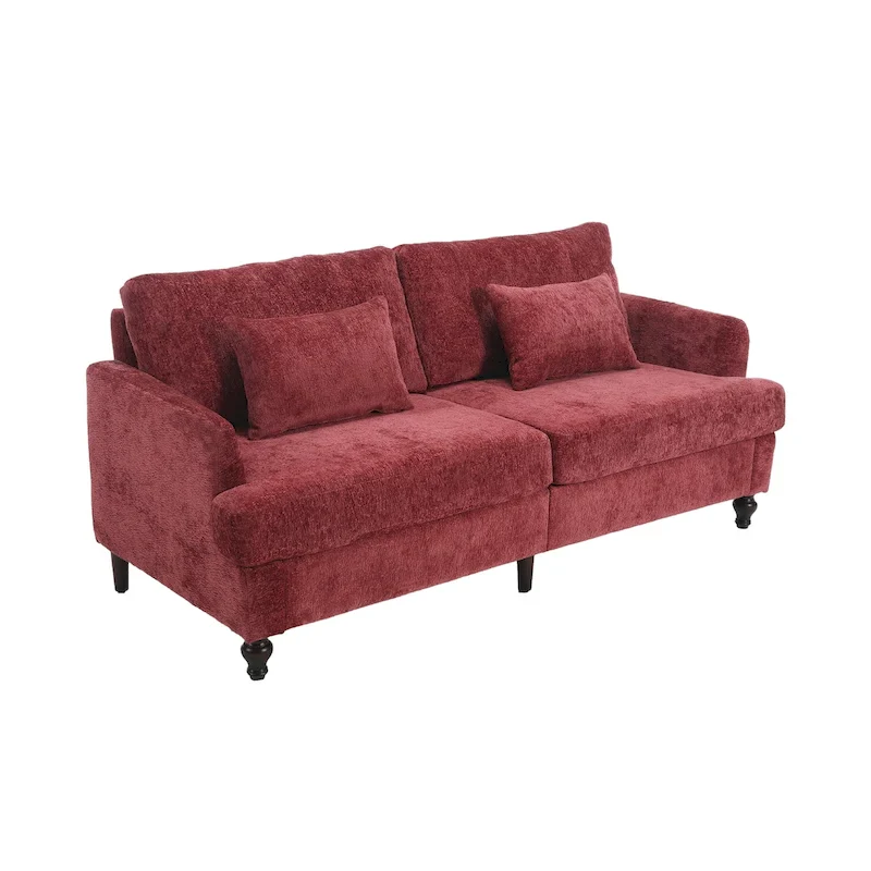 HOMEFUN Modern chenille Fabric Loveseat,2-Seat Upholstered Loveseat Sofa Modern Couch