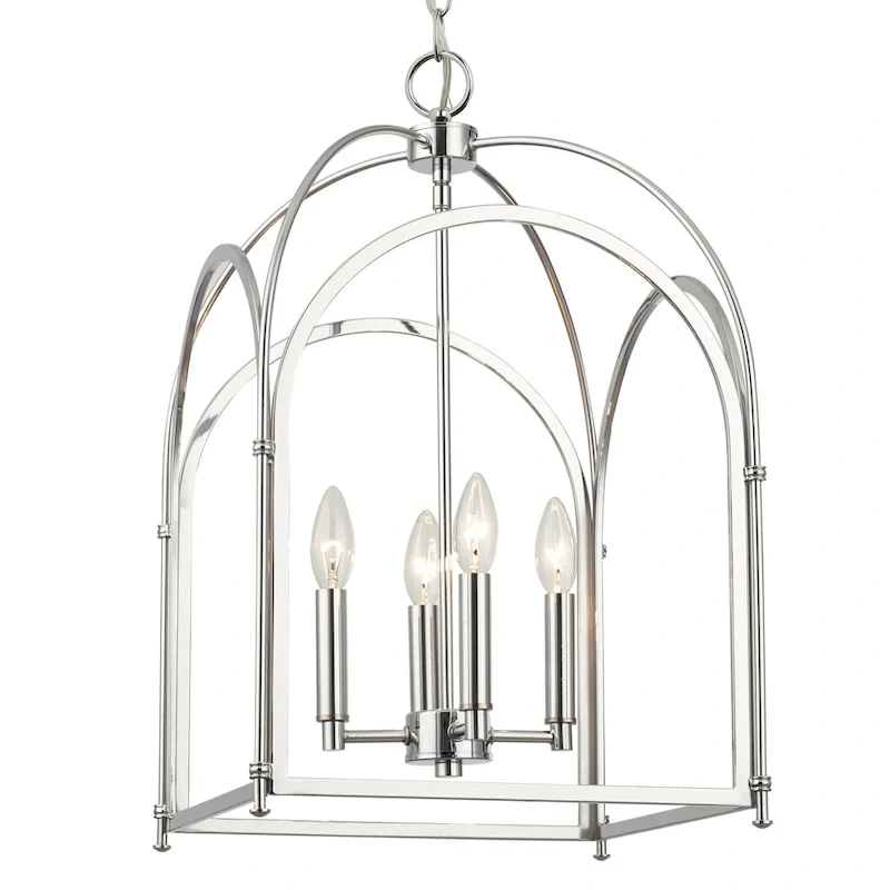 4-light Polished Chrome Pendant (14-inch wide) - Polished Chrome - Polished Chrome