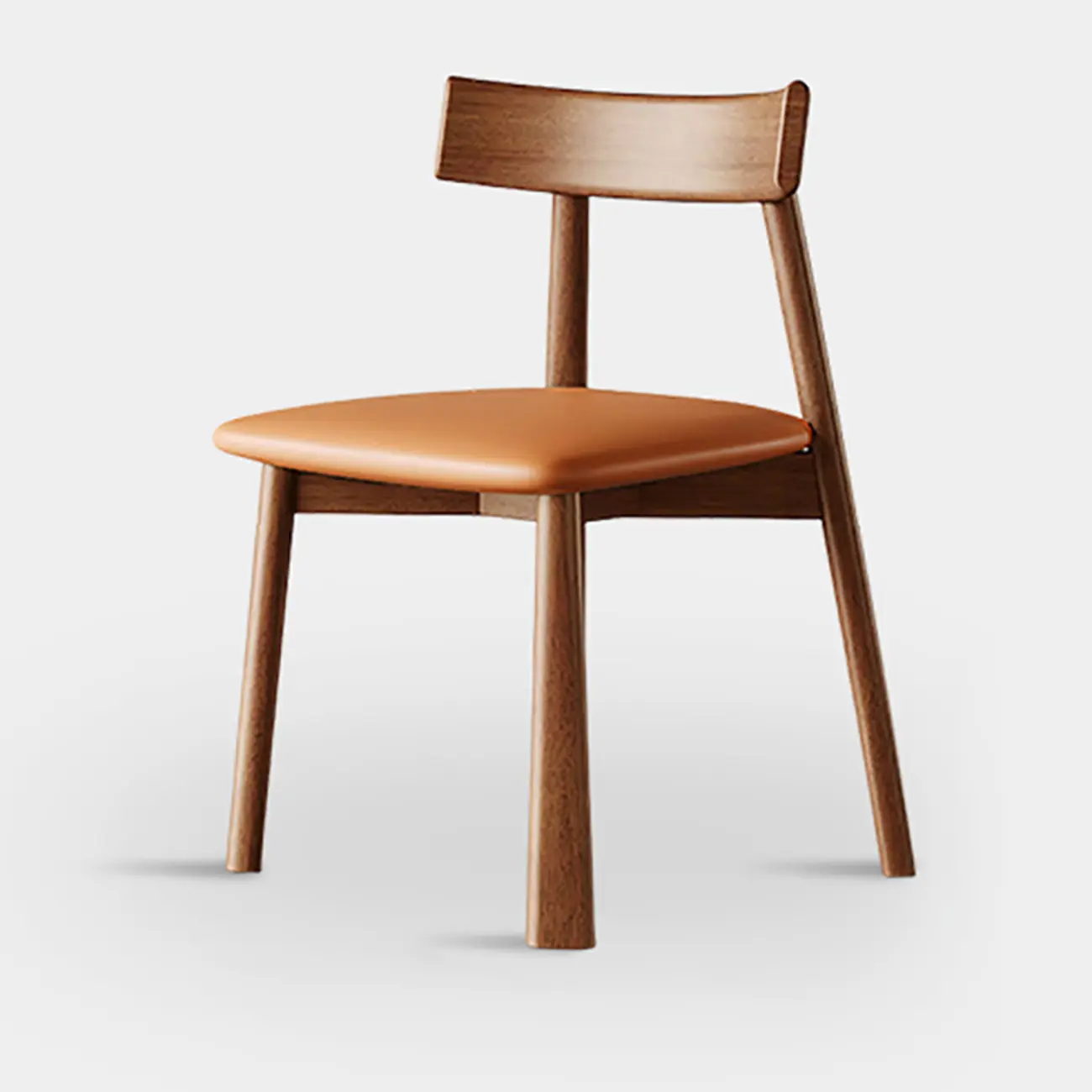 Modern Faux Leather Upholstered Low Back Dining Chair