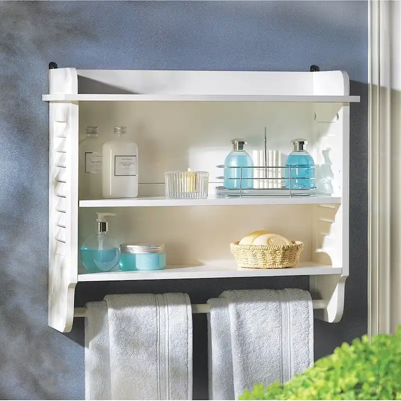 Olympia Wall Mounted Wooden Shelving - White