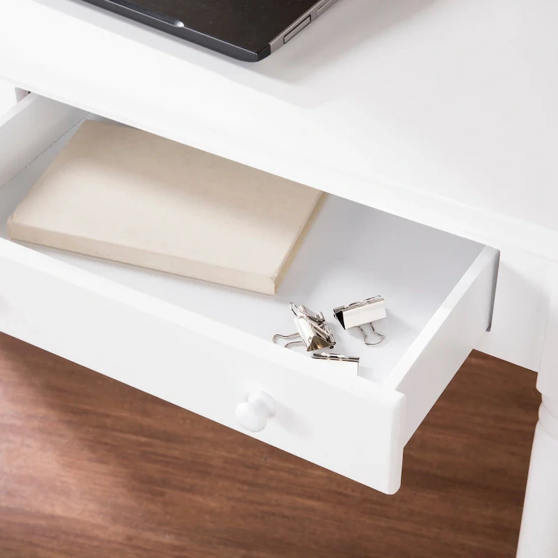 SEI Furniture Waterfront 2-drawer White Writing Desk