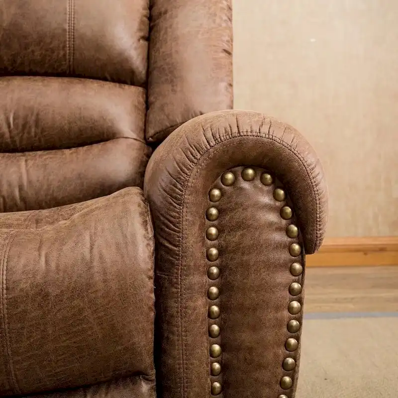 Overstuffed Manual Standard Recliner Chair Sofa