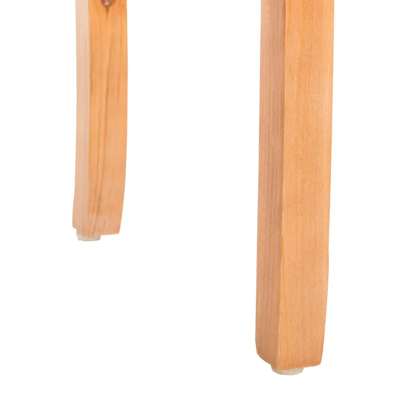 French Farmhouse Accent Table with 2 Drawers - Natural Elm Wood