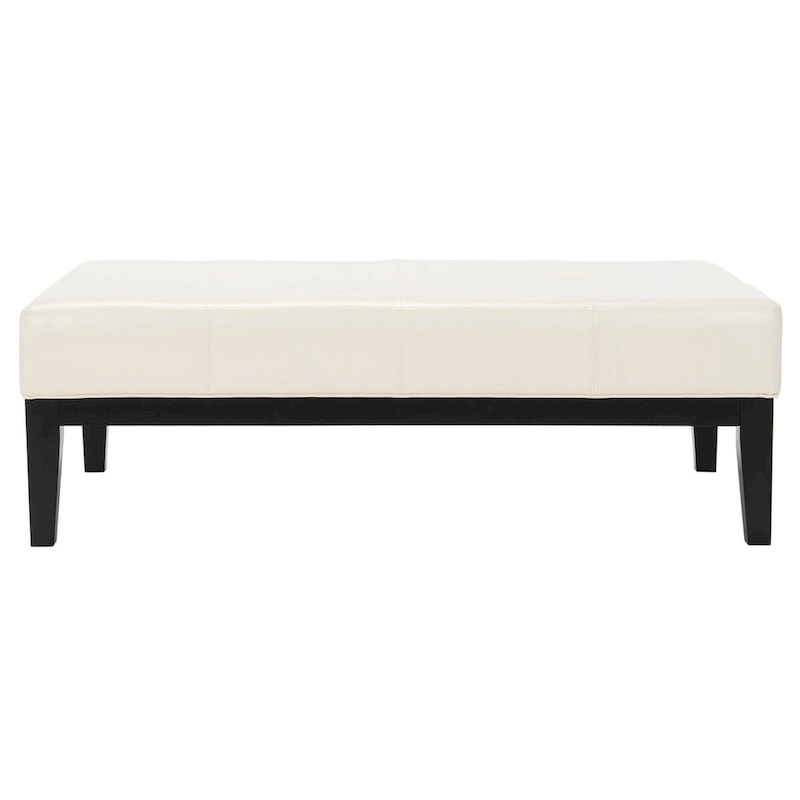 SAFAVIEH Tonja Brown Bicast Leather Rectangle Ottoman