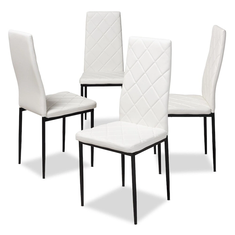 Modern Faux Leather Dining Chair 4-Piece Set by Baxton Studio
