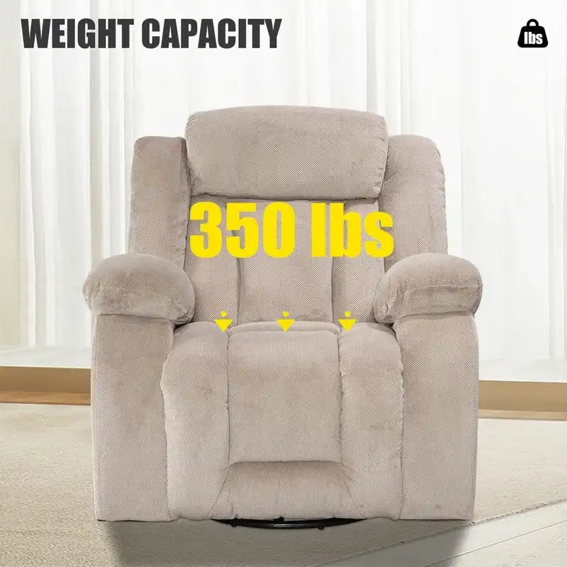 Rocker and Swivel Upholstered Recliner