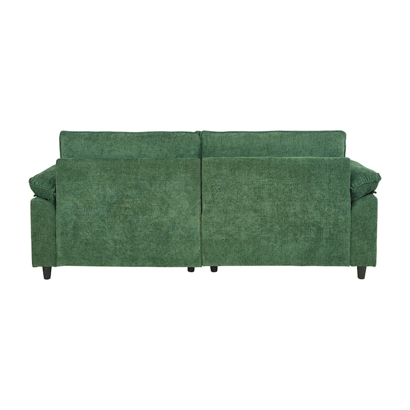 80.31 Linen 2-Seat Sofa with Hidden Compartment and Soft Armrests - Sturdy Rubberwood Legs